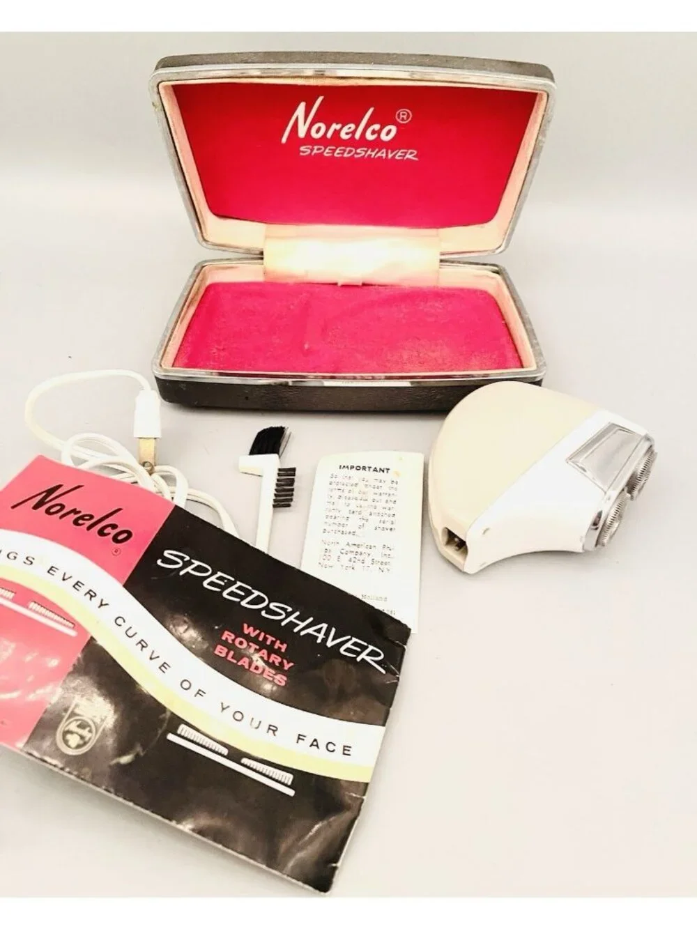 MCM 50s 60s Norelco Speedshaver SC7870 Floating Heads Electric Razor Holland